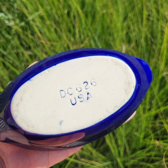 Vintage USA Ceramic Cobalt Blue Small Gratin Dish ~ MCM ~ FINAL PRICE - Picture 4 of 12